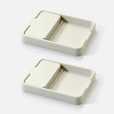 臺南出貨 廚房鍋蓋架 檯面坐式可折疊置物架 放勺子炒菜鍋鏟鍋蓋架托收納神器, 1個, 暖灰白2個裝-【折疊鍋蓋架】