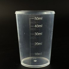 투명 플라스틱 실험실 측정 실린더 세트 내구성과 정확성 10Ml/15Ml/20Ml/30Ml/50Ml/60Ml/100Ml/200Ml L, 05 50ml Cup