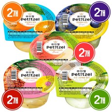 쁘띠첼 과일젤리 210g 밀감+포도+복숭아+파인애플+코코그린애플, 2세트