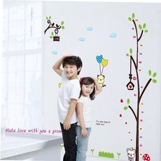 벽걸이키재기 벽장식 유아 키재기 스티커 어린이 키측정 성장표, 본상품