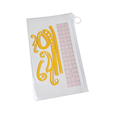 1/4 축도자 주황 7종 인형패턴자 인형옷 축소자 축도자 패턴축소, 1개