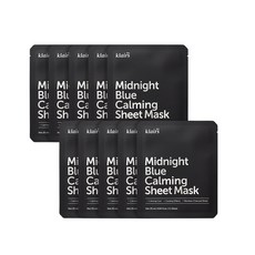 클레어스 미드나잇 블루 카밍 시트 마스크 25ml 10매 / 진정 수분 피지 쿨링, 1개, 10개입