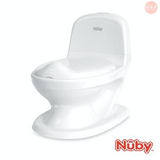 萌萌屋【現貨】美國 Nuby 學習馬桶 兒童馬桶 小馬桶 小便斗 仿真沖水聲, NUBY(新款)學習馬桶(白色)