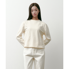 브랜드정품 솔트앤초콜릿 SALT AND CHOCOLATE SAC 로고 롱슬리브 실켓 티셔츠 크림 4W2231301 348958