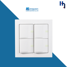 일신전기 중4구 1로 단로 국내생산 화이트 와이드 매입스위치 야광형