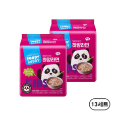 푸디버디 맵지않은 하양라면 키즈 라면 1mm 면발, 80g, 104개
