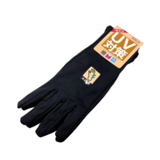 KAIFU 凱富 VOLA 維菈 素色加長防曬手套 機車手套 透氣手套, 黑