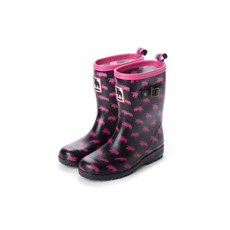 모즈 moz 키즈 자키 레인 부츠 BLACK/PINK