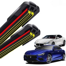 1+1 마세라티 기블리 전차종 순정 호환형 초밀착 와이퍼 윈도우 브러쉬 와이퍼블레이드, T2-기블리(14-현재)-650+450/B2