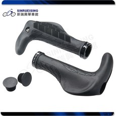 VIVIMAX 人體工學人間肉球 登山車牛角手握-黑色 #ACH1013-712, 1個