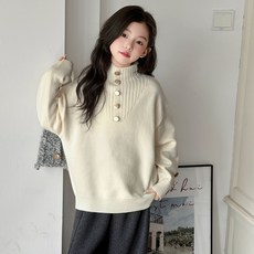 女童加絨加厚毛衣 冬季新款韓版半高領針織衫 中大童洋氣打底上衣