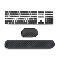 SloveM 키보드 및 마우스를 위한 인체 공학적 손목 받침대 부드러운 메모리 폼 팔걸이 미끄럼 방지 베이스 지지 패드 세탁 가능한 손 사무실 컴퓨터 노트북 작업 타이핑