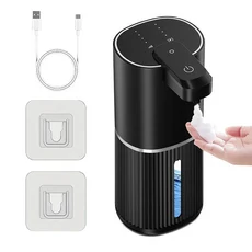 380ML 전기 디스펜서 비누 터치리스 방수 주방용 기어 충전 욕실 IPX5 USB, 01 Black Gel, 01 CHINA
