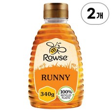 라우스 스퀴지 클리어 허니 Rowse Squeezy Clear Honey 340g, 2개