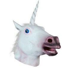 말머리 가면 할로윈 공연 코스프레 촬영 행사 분장 코스튬, 1개, 유니콘