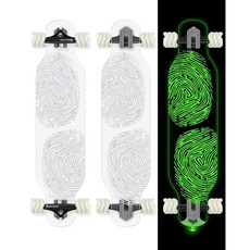 샤크 휠 스케이트보드, Transparent design, 3 Clear Fingerprint Longboard