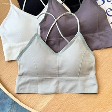 細肩帶交叉美背小可愛 附胸墊 D8004