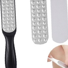 발바닥 각질관리 스테인레스 양면줄 풋케어 손잡이형 발뒤꿈치 발가락 발등, 상세페이지 참조ml, 1개, 화이트