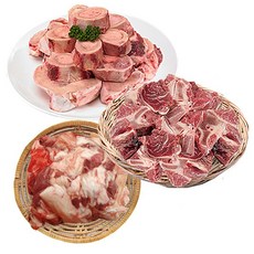 황금한우 사골 구성 모음(사골+우족+잡뼈+사태+불고기), 1개, 02_사골2kg+도가니600g+잡뼈1kg