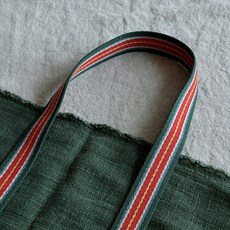 [ 웨이빙 ] 폭 3cm orange&green 웨이빙 가방끈 면끈 가방 스트랩 가방 부자재, 1개