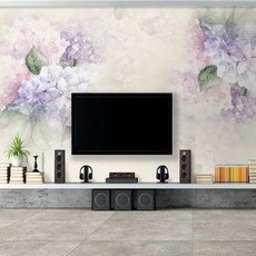 벽지 보라색 꽃 잎 나비 사진 벽화 배경 화면 거실 침실 벽 홈 장식, 3. Waterproof Canvas