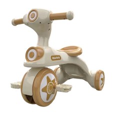 Haizhili-le 兒童三輪車，輕巧易操控，安全圓角設計，室內外皆宜, 卡其, 1個
