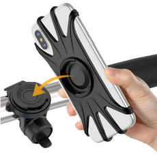 후오 탈부착 실리콘 자전거 휴대폰 거치대, 1개