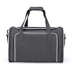 可拓展寵物外出便攜包 狗狗貓咪手提包 透氣大容量, 黑色配白邊,小號（S)：40cm*25cm*25cm, 1個