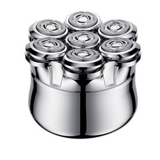男士充電式七刀頭剃光頭理髮器 IPX6防水 Type-C充電 槍色 附1個備用刀頭, 原裝標配 1個備用刀頭