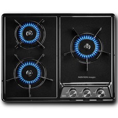 나비엔 매직 GRB-7003ND/PD(LNG/LPG) 빌트인 법랑 블랙 3구 가스레인지 건전지형, LPG, GRB-7003PD