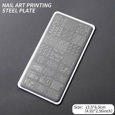 네일 템플릿 1pc 12x6cm 레이스 프렌치 라인 플라워 아트 스탬핑 플레이트 크리스마스 산타 클로스 인쇄 스텐실 매니큐어 도구, 옵션14) TL-Kadou-16, 1개