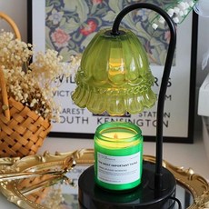 핑크 유리 캔들워머 향초 침실 수면 무드등 협탑 고급 라이트 램프, 1. 에메랄드그린 대리석, 제이드그린대리석