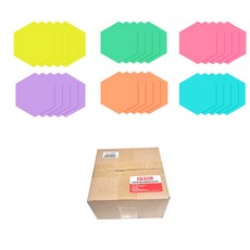 육각보드 혼합 6개입 - 5세트 6칼라 육각자석화이트보드 6각씽킹보드 씽크보드 육각보드