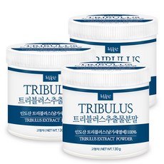 푸른들판 트리블러스 분말 추출물 100% 트리뷸러스 남가새 열매 파우더, 3개, 130g