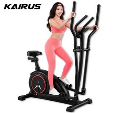 카이루스 가정용 유산소 전신 운동 일립티컬 실내 홈트 스텝퍼 KS-2518, 블랙 의자형
