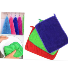 손닦는수건 주방 타올 수건 컬러 고리형 사각 다용도 걸이용 X2개