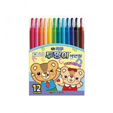 지구 학생용색연필 투명이 12색, 1개