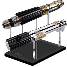 WLSANX Lightsaber Stand 2 Tier Desktop Acrylic Lightsaber Holder Acrylic Sabre Stand Transparent D, black