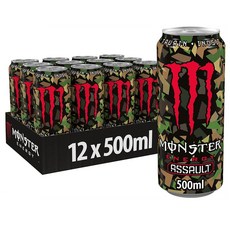 Monster Energy Assault Energy Drink with 160 mg Caffeine (12 x 500 ml) 몬스터 에너지 어썰트 카페인 160mg, 500ml