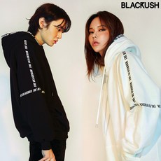 黑色 Crush Overfit Doublek 字母連帽衫