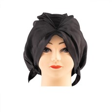 亞馬遜真絲幹發帽不傷頭髮女士吸水頭巾桑蠶絲浴帽家居月子帽頭巾, 1個, 酷黑色:如圖所示