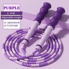 2 8M 건너 뛰는 밧줄 대나무 매듭 점프 부드러운 파란색 초보자를위한 조절 가능한 길이, Type A rple