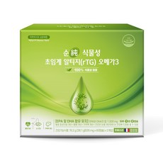 Bareun Nutri 植物性rTG Omega 3魚油膠囊, 60顆, 1盒