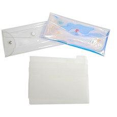 현금챌린지 저축 지폐 보관 지갑 케이스 현금 생활 돈 세이빙보드 보관함, 1개, 투명파우치+PP구분판(6매입)