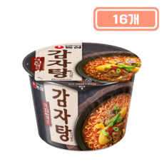 농심 더진해진 감자탕 큰사발면 92g, 16개