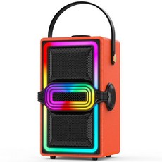 TAMPROAD 블루투스 스피커 120W 피크 파워 무선 붐박스 딥 베이스 휴대용 라우드 스테레오 사운드 서브우퍼 파티 야외 캠핑용 LED 조명 쇼 포함 (블랙) 그외 각종 5, 오렌지