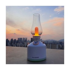 이쏘코리아 실내불멍 감성캠핑랜턴 가습기 차박 배터리 무선 무드등 조명 호롱 IHF200, 블랙