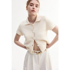 국내백화점 H&M 가디건 브랜드관 칼라 크림 1281949001 커플 사무실 (BK파우치 증정)