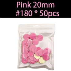 새로운 ~ 핑크 샌딩 페이퍼 50/pcs 페디큐어 풋 케어 도구 15mm 20mm 네일 드릴 비트 디스크 살롱 Calluse, 07 20mm 180 50pcs