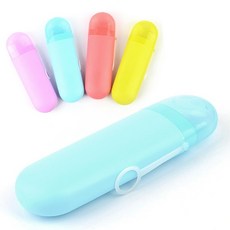 휴대용 여행용 라운드 칫솔케이스 학교 사무실 칫솔통 jme*1671qc, 보라색, 색상:보라색
